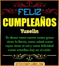 Frases de Cumpleaños Yuselin